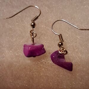 Purple Stone Earrings
